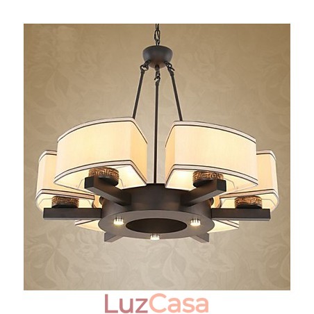 Lustre de estilo chinês Ferro Cobre Imitação Lâmpadas de Ar