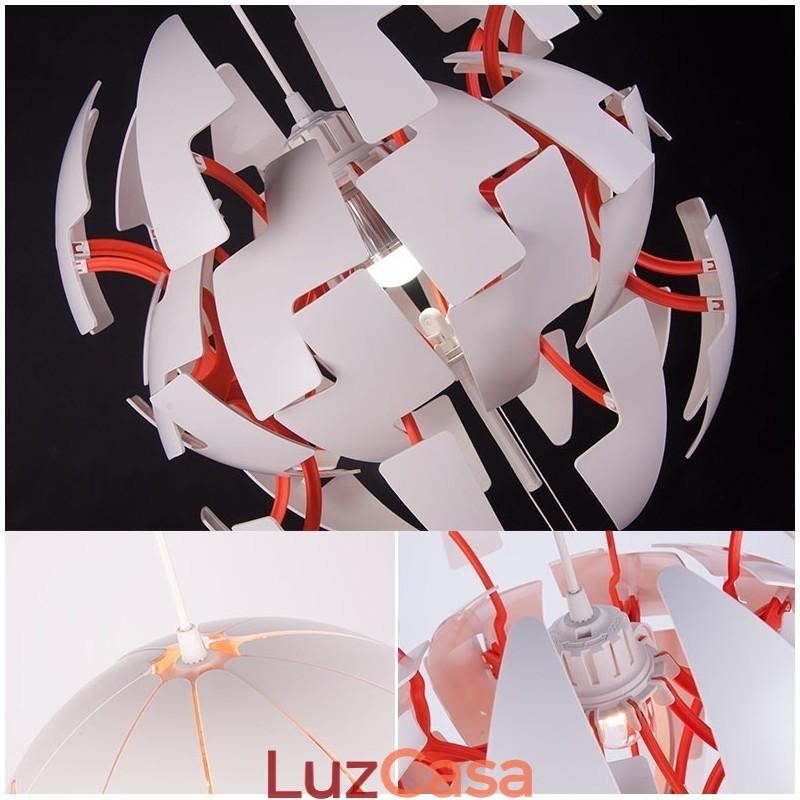 Lustre nórdico moderno bola pingente luz