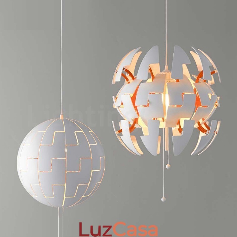 Lustre nórdico moderno bola pingente luz