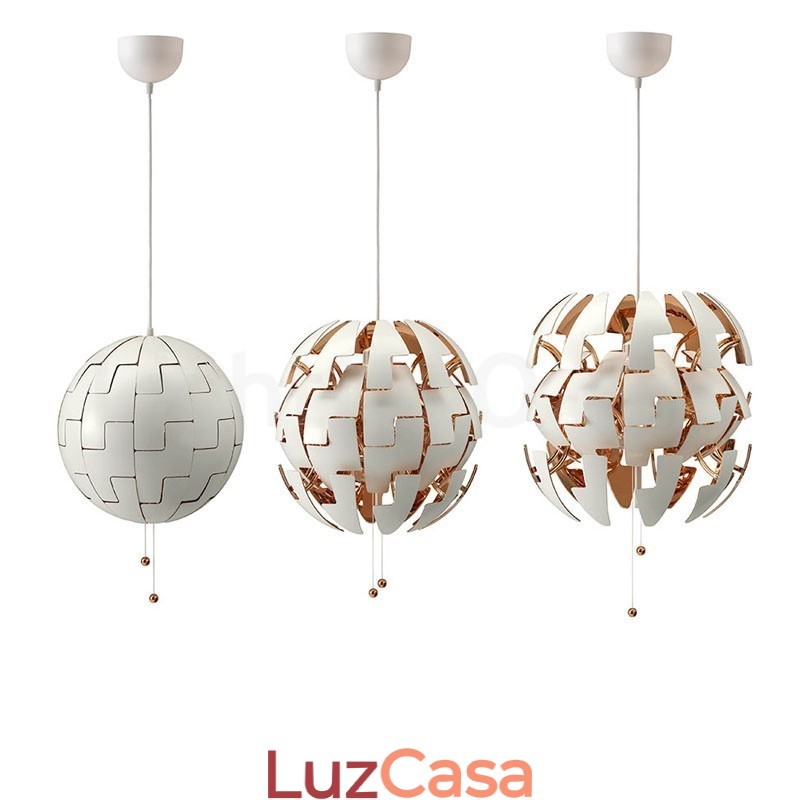Lustre nórdico moderno bola pingente luz