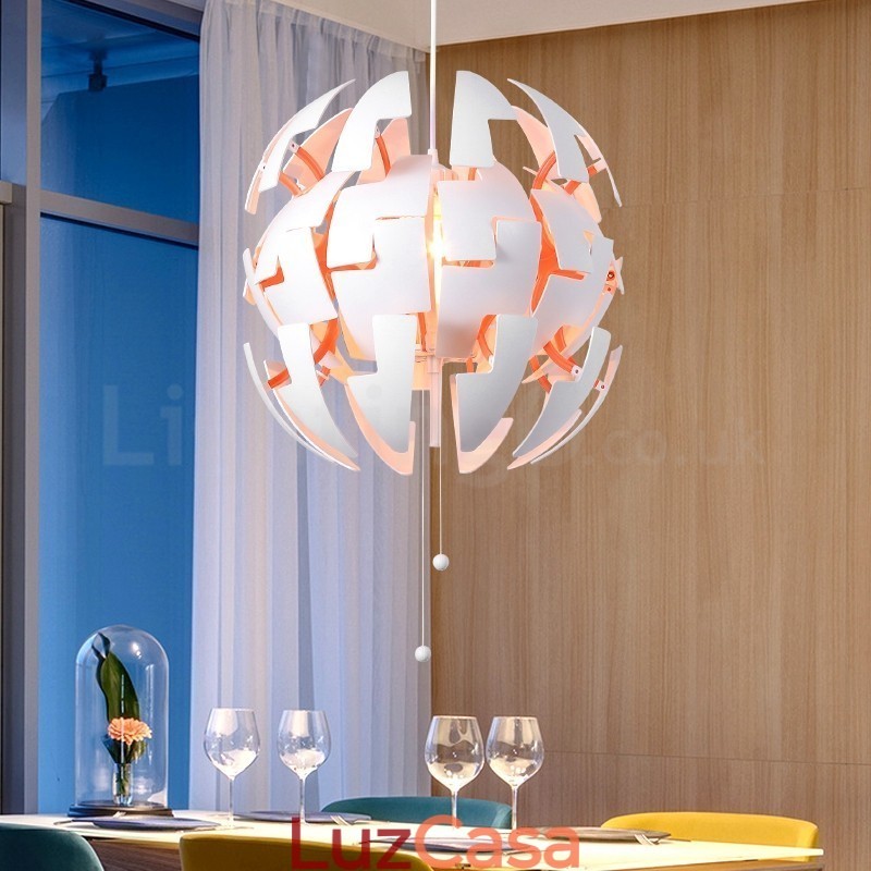 Lustre nórdico moderno bola pingente luz