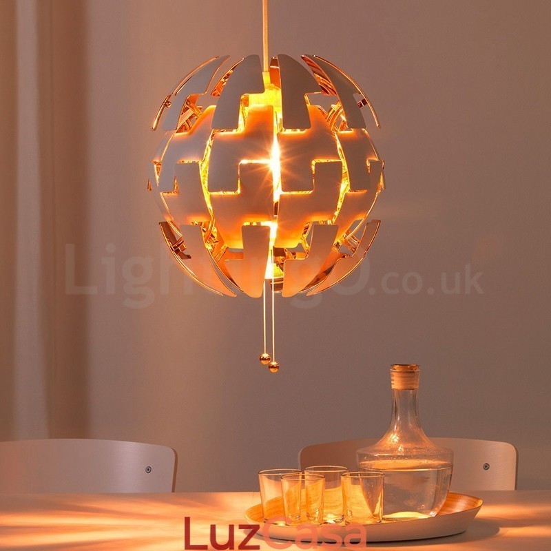 Lustre nórdico moderno bola pingente luz