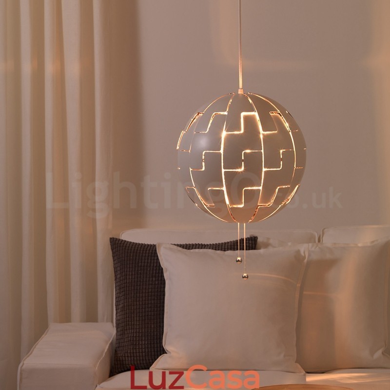 Lustre nórdico moderno bola pingente luz