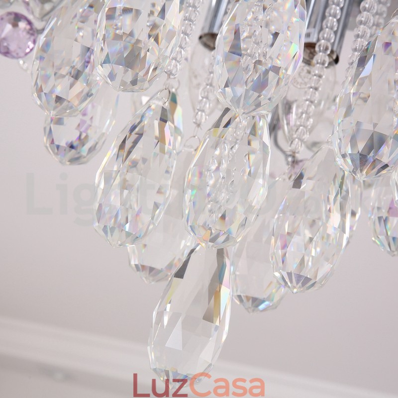 Luzes de teto de cristal redondas de luxo embutidas