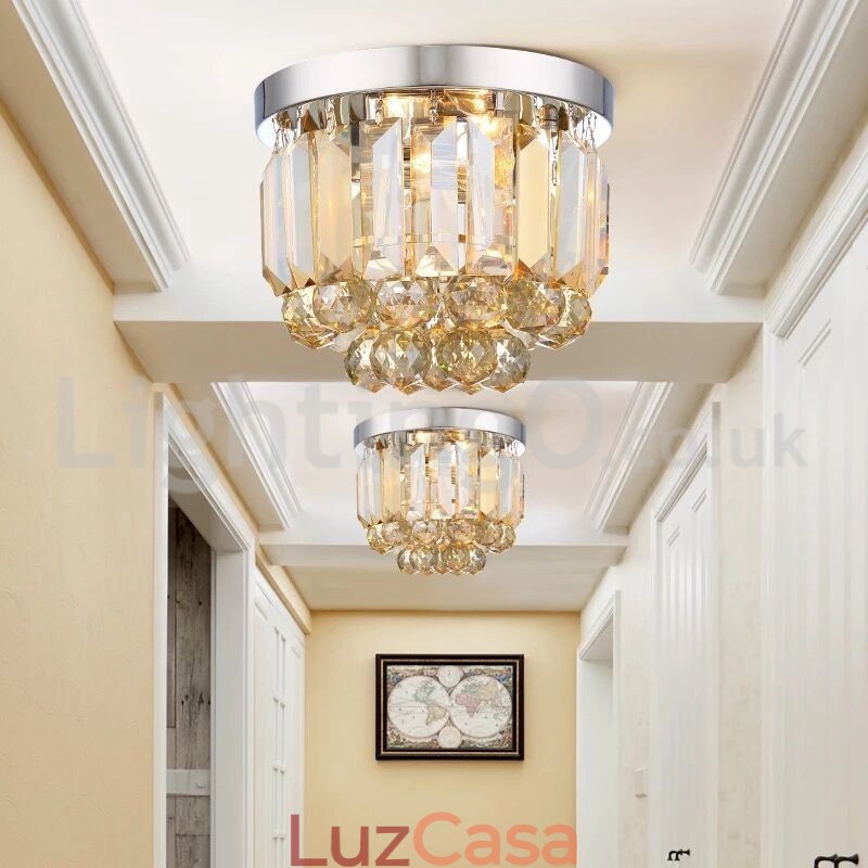 Luzes de teto de cristal modernas embutidas