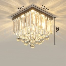 Luzes de teto de cristal quadrado moderno embutido