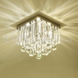 Luzes de teto de cristal quadrado moderno embutido