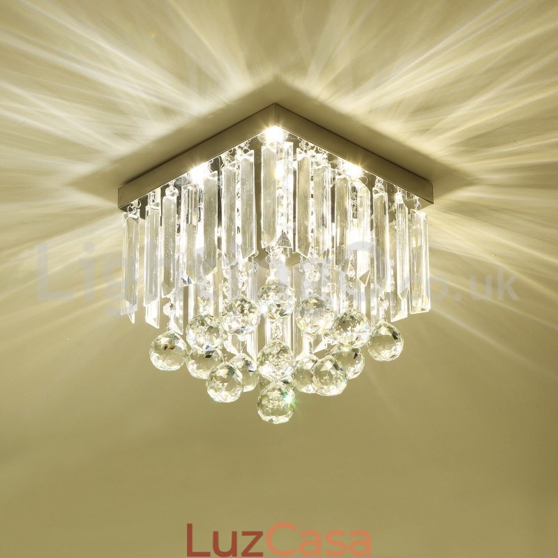Luzes de teto de cristal quadrado moderno embutido