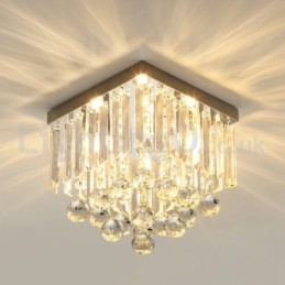 Luzes de teto de cristal quadrado moderno embutido