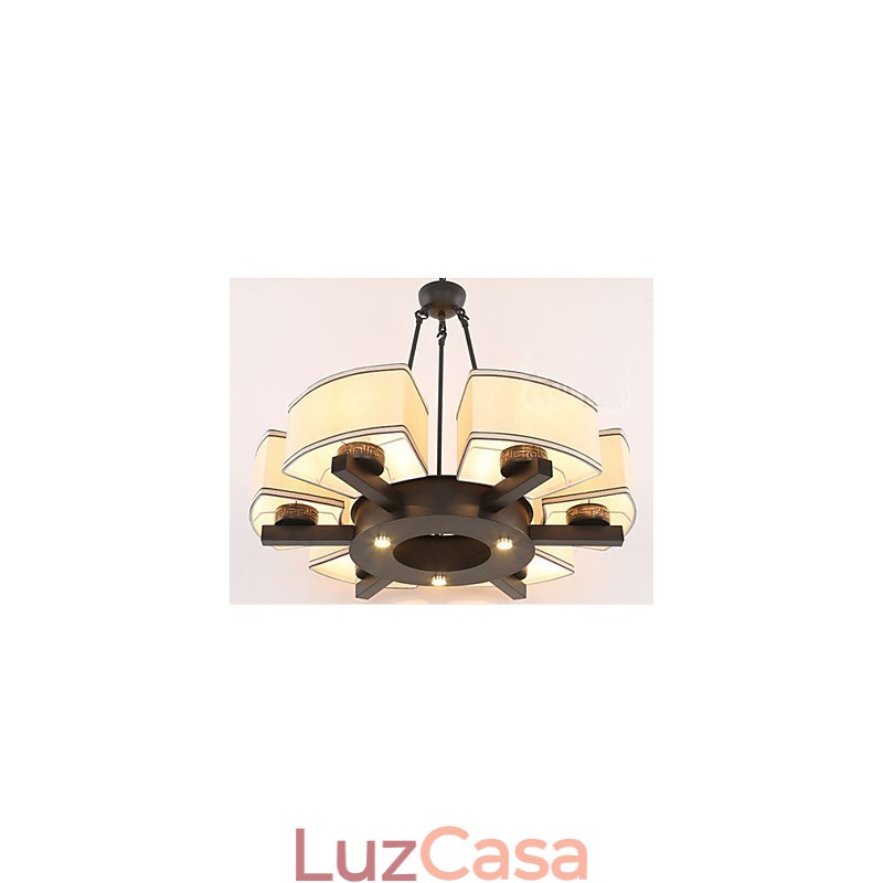 Lustre de estilo chinês Ferro Cobre Imitação Lâmpadas de Ar