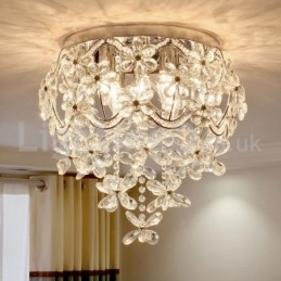 Modern Fashion 48CM Rodada Montagem Embutida Cristal Luzes de Teto