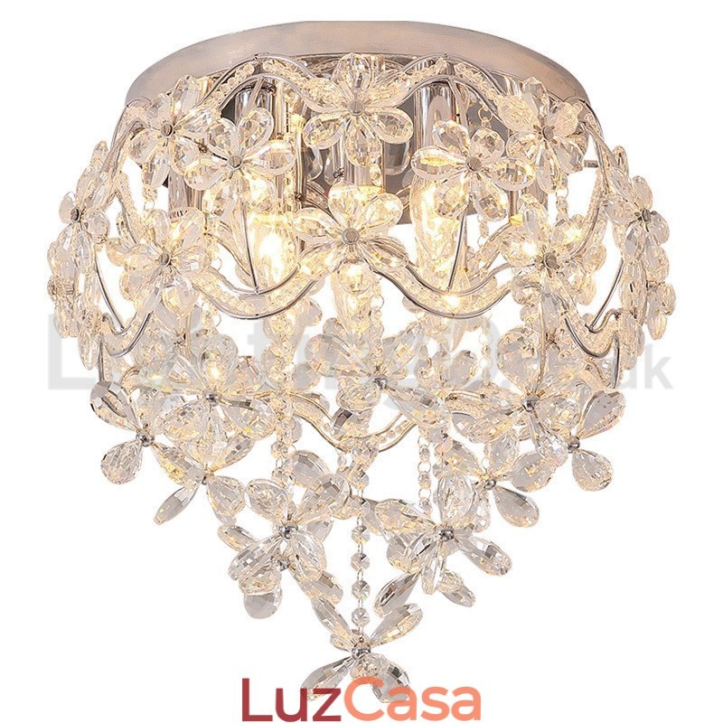 Modern Fashion 48CM Rodada Montagem Embutida Cristal Luzes de Teto