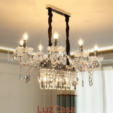 Lustre de cristal de vela criativo contemporâneo Lustre de cristal de vela criativo contemporâneo