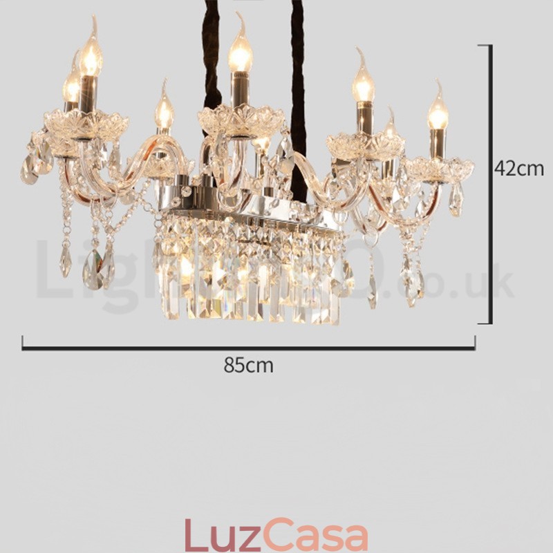 Lustre de cristal de vela criativo contemporâneo