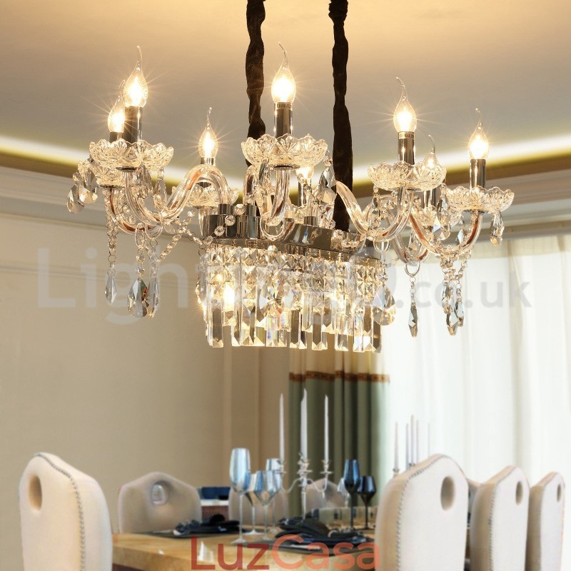Lustre de cristal de vela criativo contemporâneo