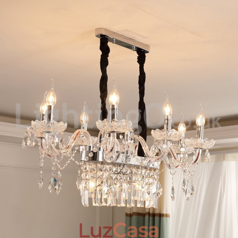 Lustre de cristal de vela criativo contemporâneo