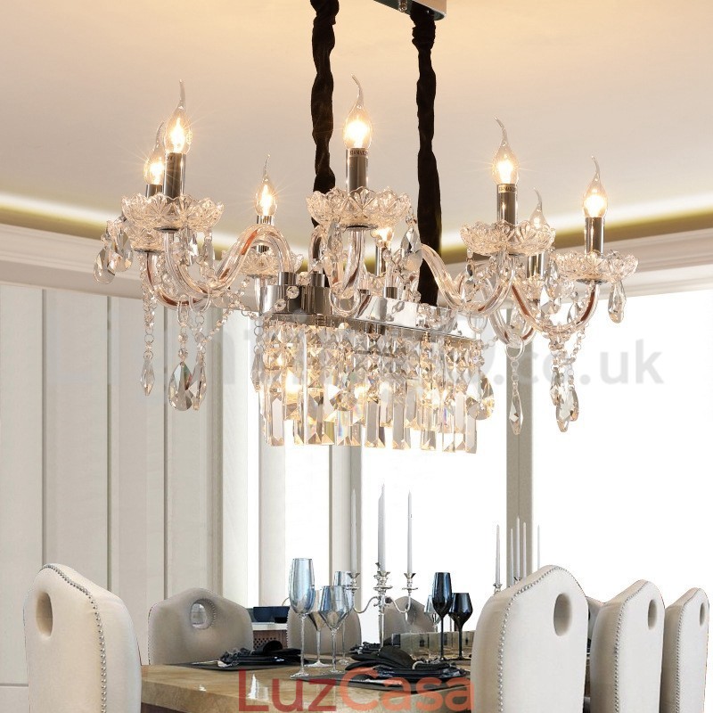 Lustre de cristal de vela criativo contemporâneo