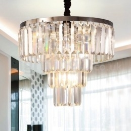 Elegante barato moderno 4 níveis redondo cristal pingente luz