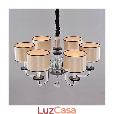 Lustre moderno contemporâneo de cristal cromado em metal Lustre moderno contemporâneo de cristal cromado em metal