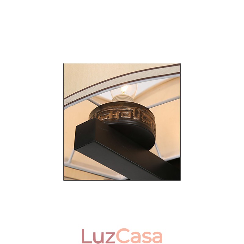 Lustre de estilo chinês Ferro Cobre Imitação Lâmpadas de Ar