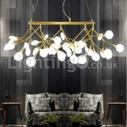 Lustre de luxo pós-moderno redondo Fireflies
