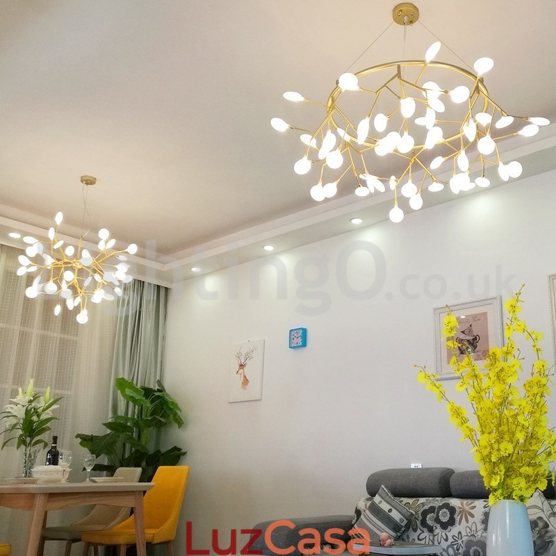 Lustre de luxo pós-moderno redondo Fireflies