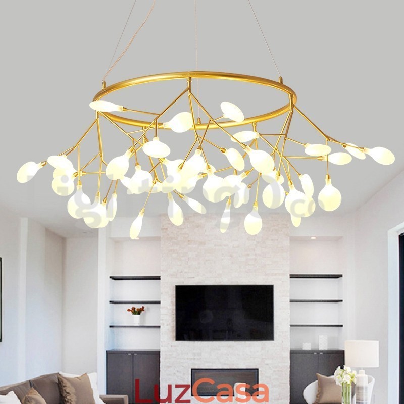 Lustre de luxo pós-moderno redondo Fireflies