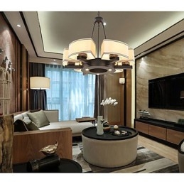 Lustre de estilo chinês Ferro Cobre Imitação Lâmpadas de Ar