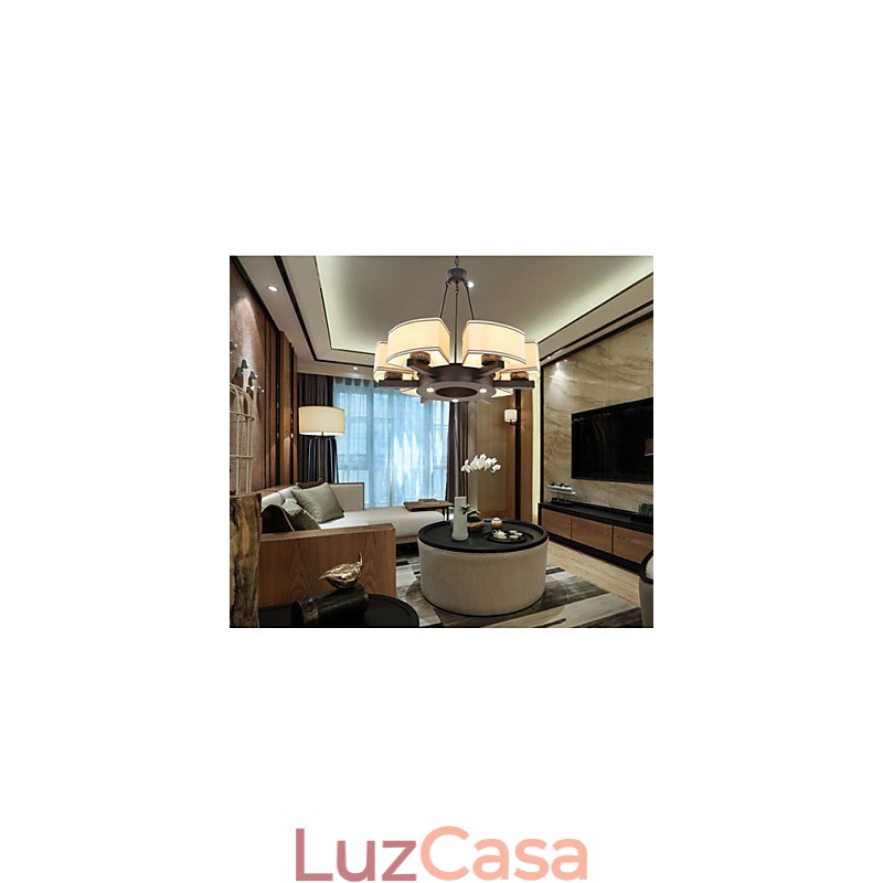 Lustre de estilo chinês Ferro Cobre Imitação Lâmpadas de Ar