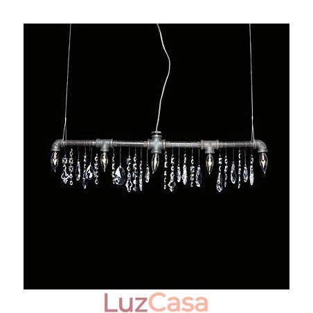 Lustre criativo de 5 luzes em estilo norte-americano com design de tubo