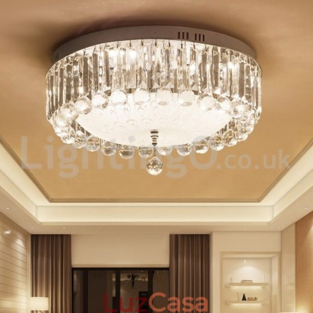 Luzes de teto de cristal redondas modernas embutidas Luzes de teto de cristal redondas modernas embutidas