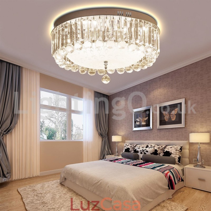 Luzes de teto de cristal redondas modernas embutidas