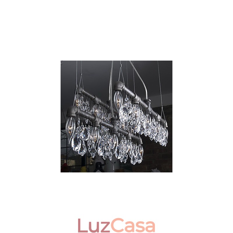 Lustre criativo de 5 luzes em estilo norte-americano com design de tubo