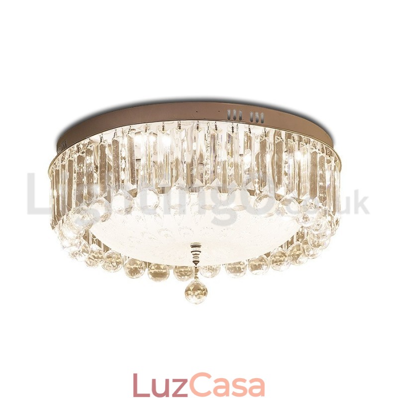 Luzes de teto de cristal redondas modernas embutidas
