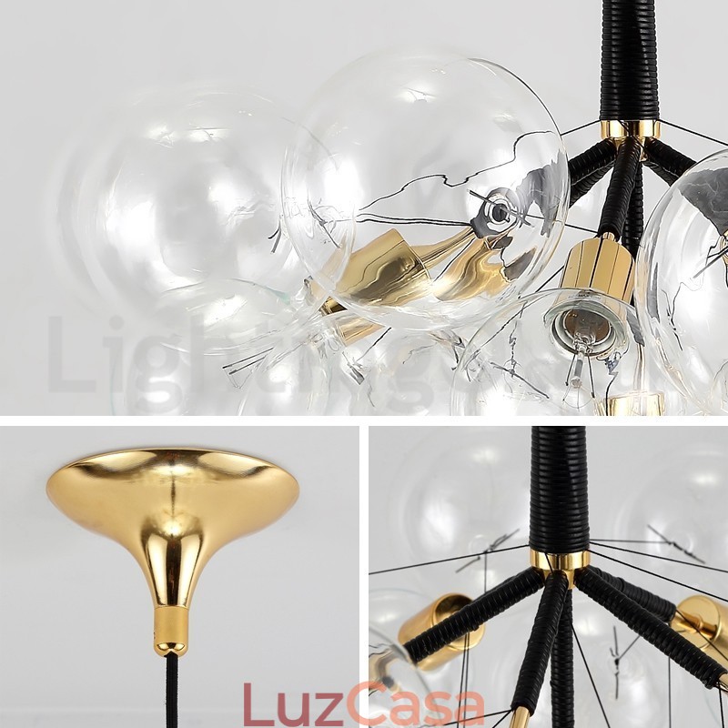 Luminária pendente moderna Bubble Ball