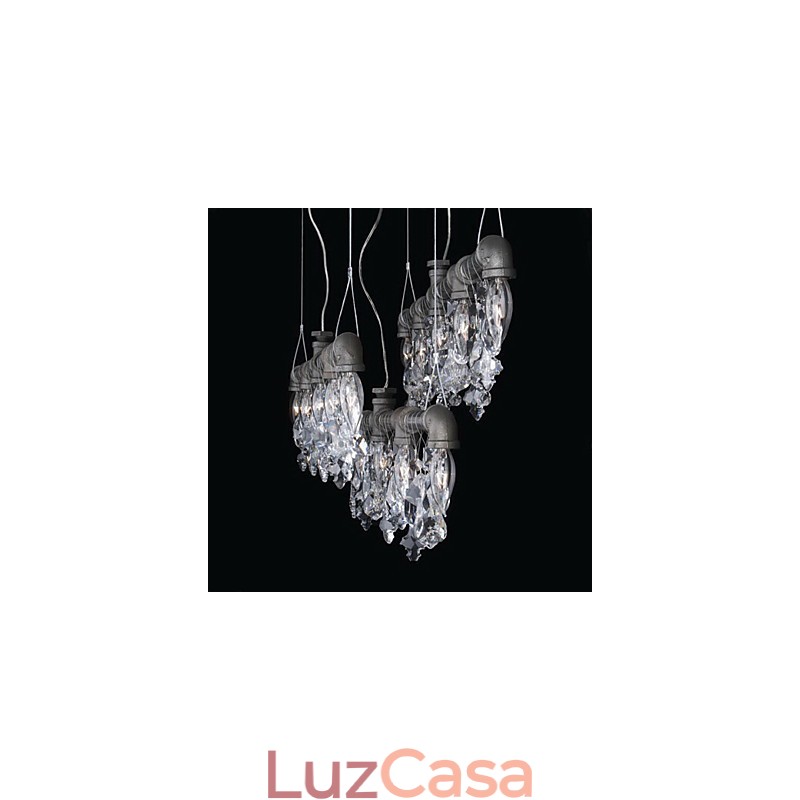 Lustre criativo de 5 luzes em estilo norte-americano com design de tubo