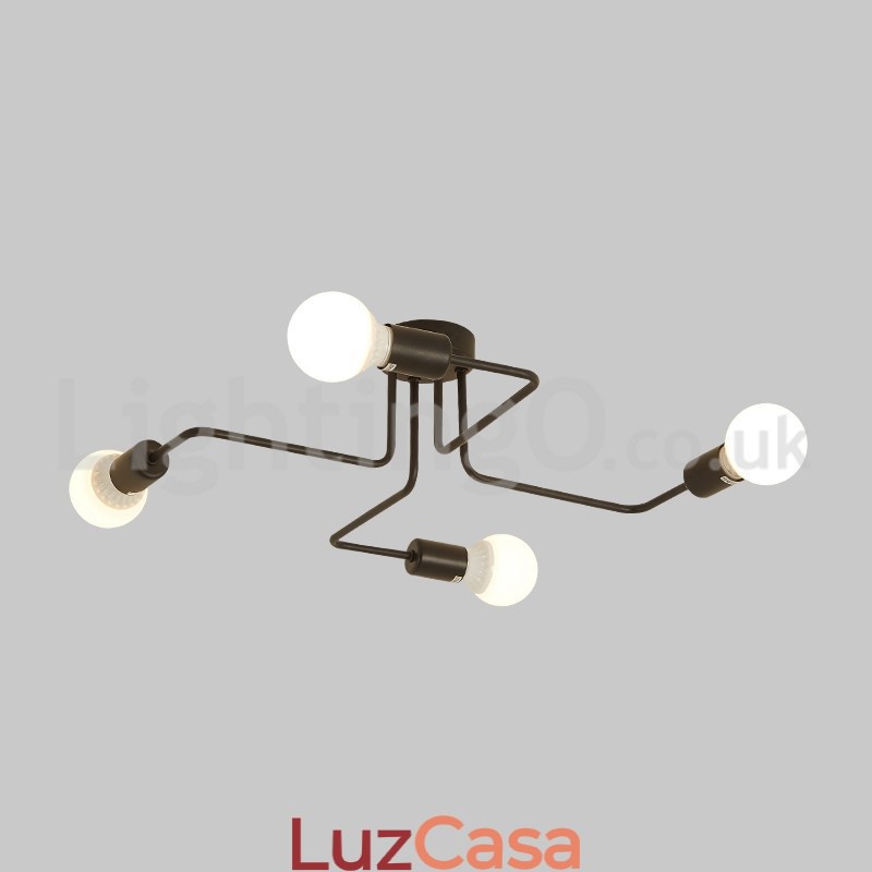 Luzes de teto embutidas no campo