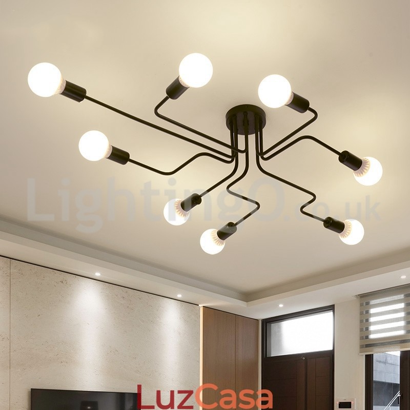Luzes de teto embutidas no campo