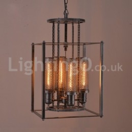 Retro Iron Gear Pendant Light Café