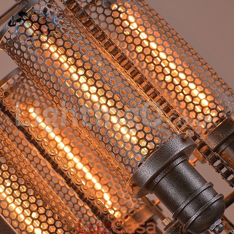 Retro Iron Gear Pendant Light Café
