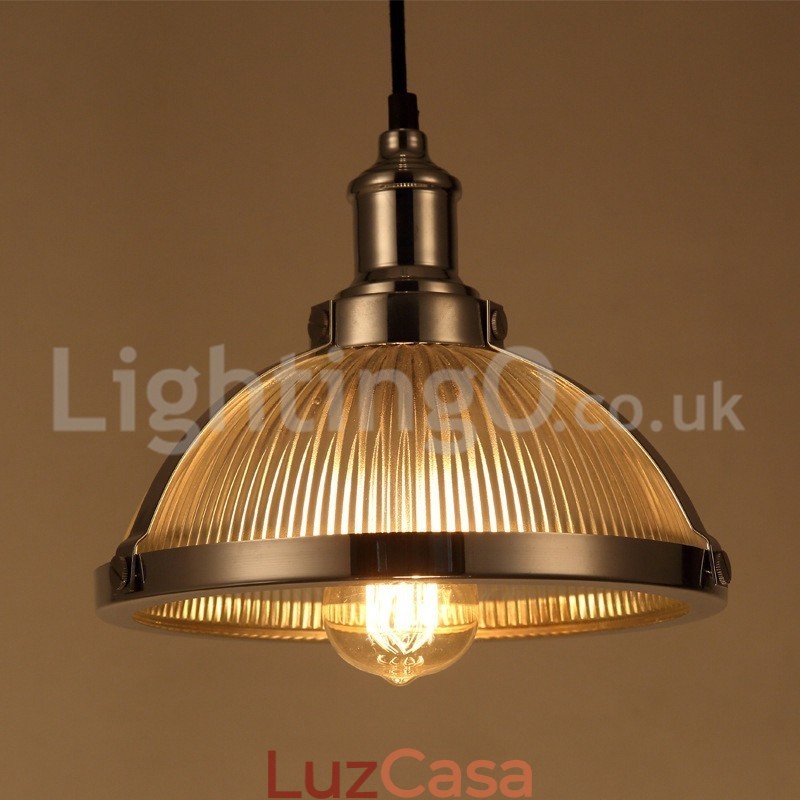 Loja de luminárias pendentes de cabeça única de aço inoxidável industrial