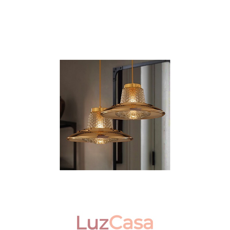 Lustre Mini Estilo Moderno Contemporâneo Metal Pendente Luz