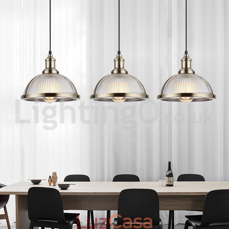 Loja de luminárias pendentes de cabeça única de aço inoxidável industrial