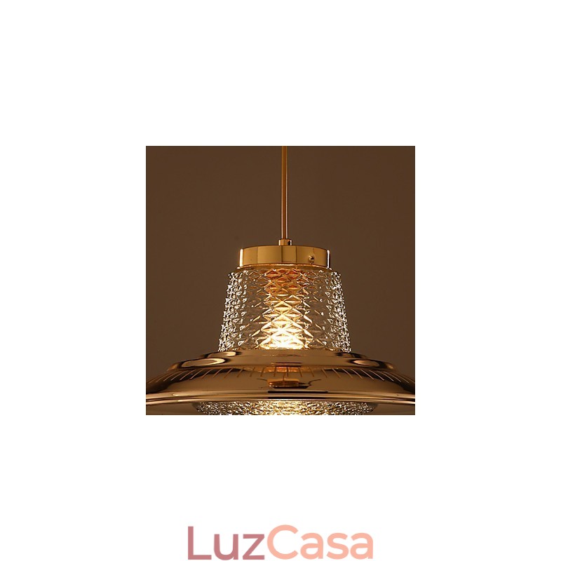Lustre Mini Estilo Moderno Contemporâneo Metal Pendente Luz