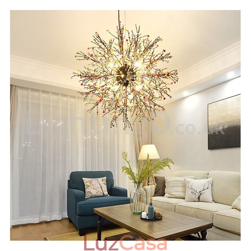 Lustre nórdico Dandelion Color Chandelier