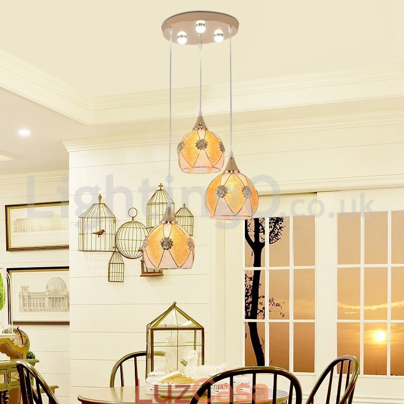 Barato 1 Luz 3 Luzes Moderno Pendente Luz