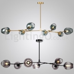 Lustre nórdico moderno de vidro mágico com lustre molecular