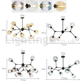 Lustre nórdico pós-moderno molecular mágico feijão café