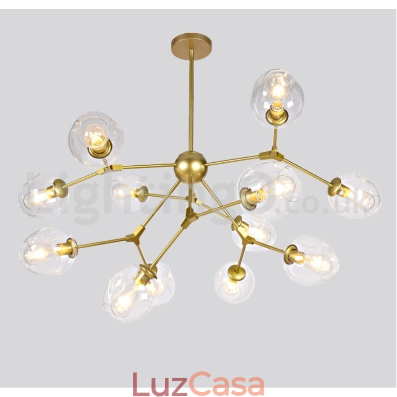 Lustre nórdico pós-moderno molecular mágico feijão café