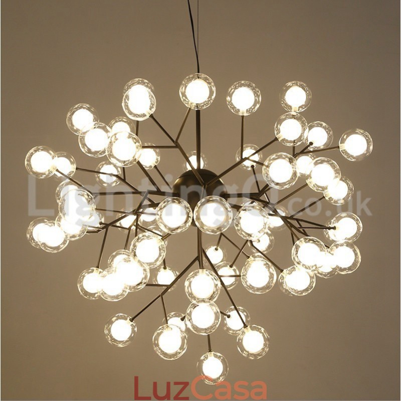 Lustre de vidro com bolhas moleculares pós-modernas nórdicas